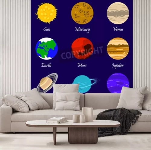 Fototapete Illustration des Sonnensystems