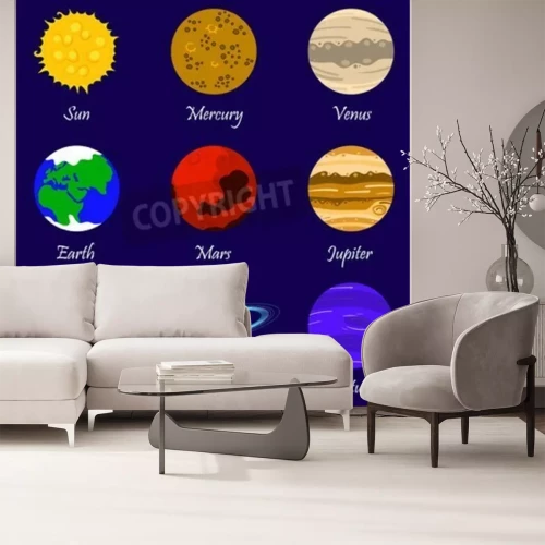 Fototapete Illustration des Sonnensystems