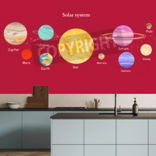 Fototapete Skizze des Sonnensystems