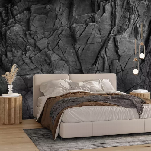 Fototapete Graphitstruktur aus Schiefergestein