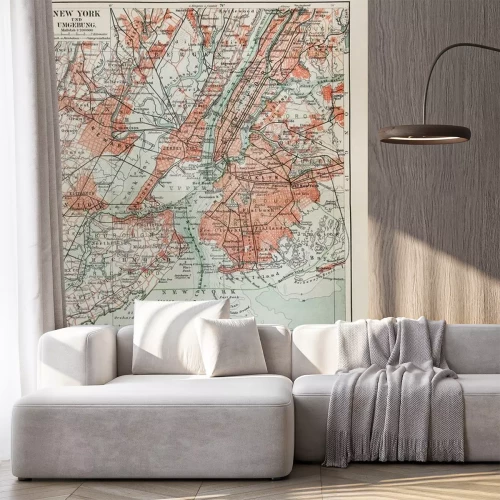 Sticker New York alte Karte