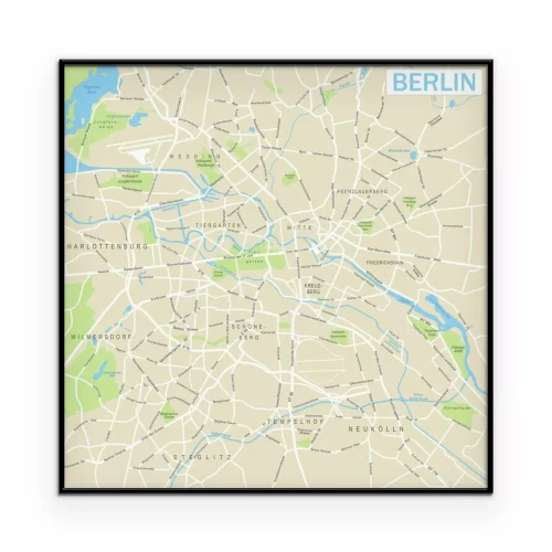 Poster Stadtplan von Berlin