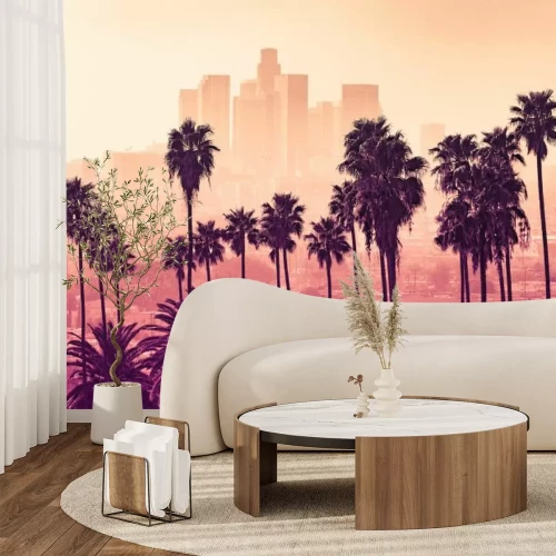 Fototapete Palmen vor der Kulisse der Stadt Los Angeles