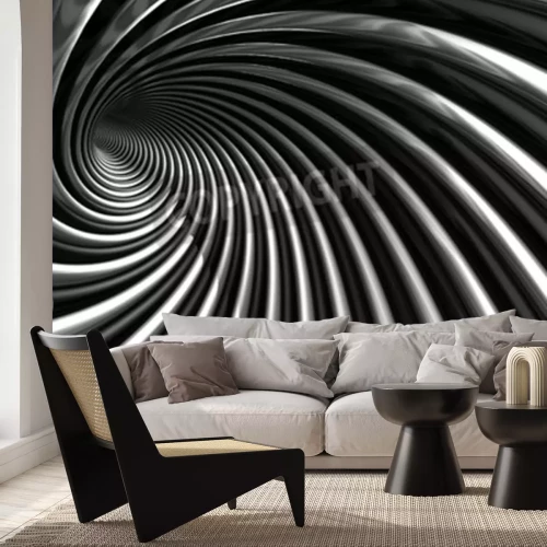 Fototapete Tunnel 3D spiralförmig