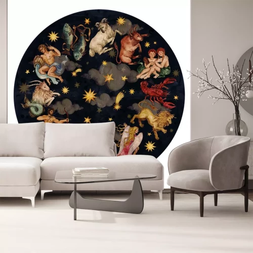 Sticker Kreis mit den Tierkreiszeichen