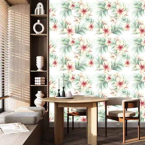 Tapete Aquarellabbildung.