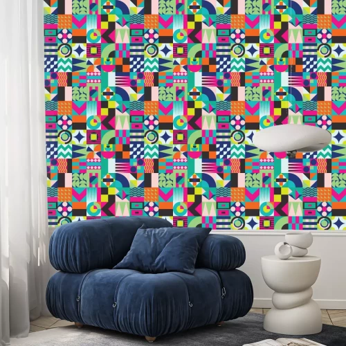 Tapete Ananas im Pop-Art-Stil