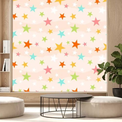 Sticker Sterne in energiegeladenen fröhlichen Farben