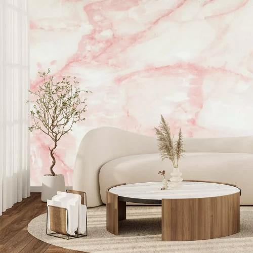 Fototapete Rosa Marmorwandmuster