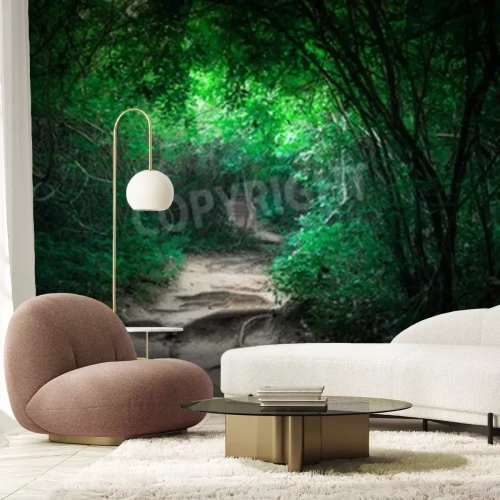 Fototapete Dunkler grüner Dschungel