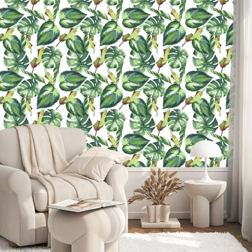 Tapete Hawaiianisches Blättermuster