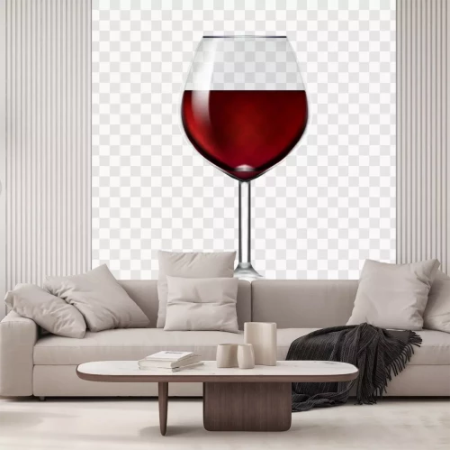 Sticker Ein Glas Rotwein Grafik