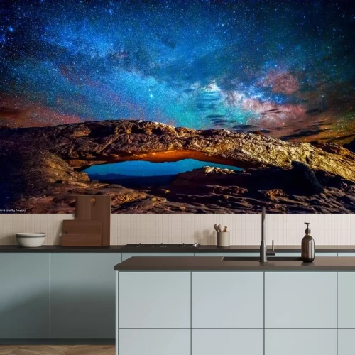 Sticker Weltraum von der Oberfläche eines fremden Planeten aus gesehen