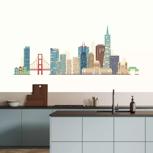 Sticker Skyline von San Francisco