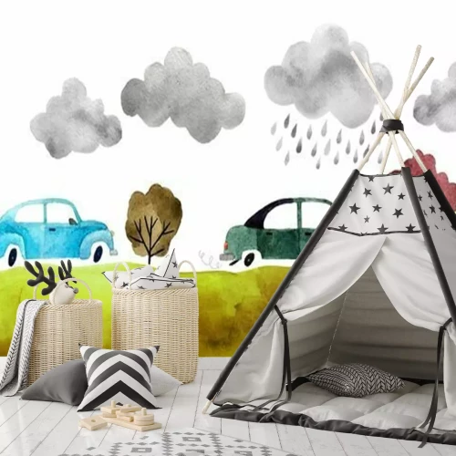 Sticker Wasserfarben Autos