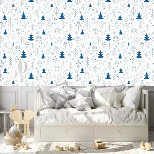 Tapete Winter Wald Hintergrund