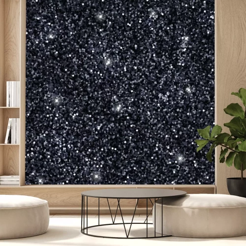 Fototapete Schwarz glitter Textur, nahtlose Muster. Vektor