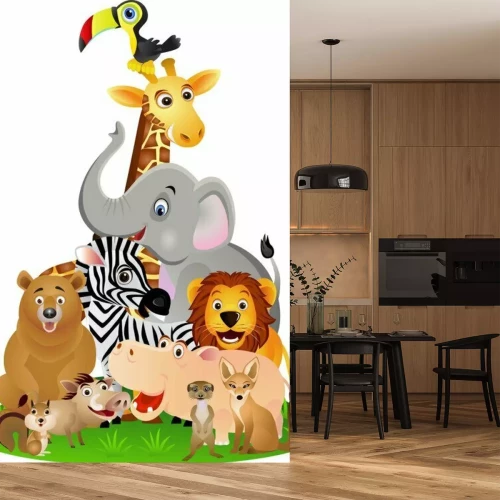 Sticker Eine Gruppe exotischer Märchentiere