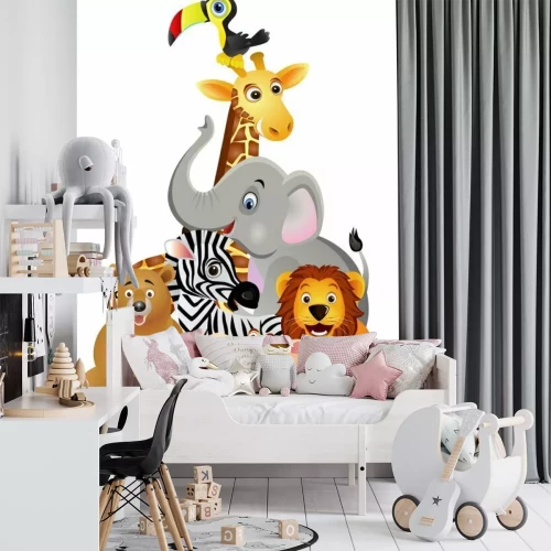 Sticker Eine Gruppe exotischer Märchentiere