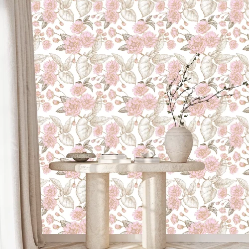 Tapete Vom Barock inspiriertes florales Muster