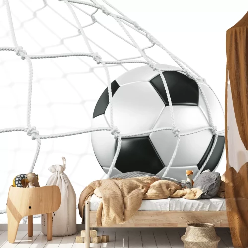 Sticker Soccerball in net