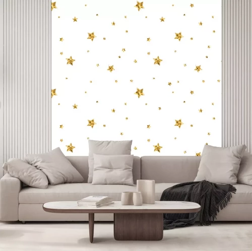 Sticker Gelbe Sterne, die aus winzigen Punkten bestehen