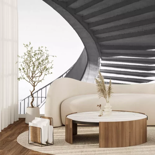 Fototapete Wendeltreppe in Gdanski-Brücke, Warschau