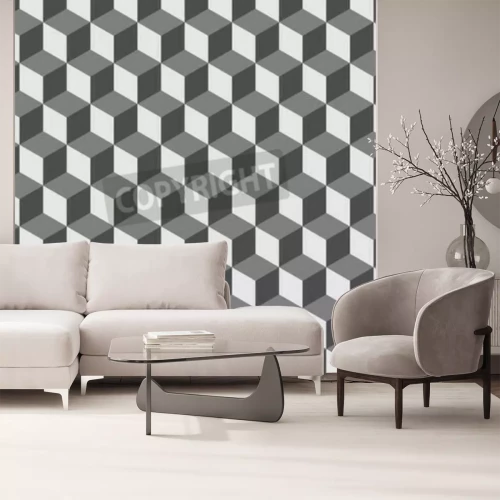 Fototapete Grafik 3D mit Kuben