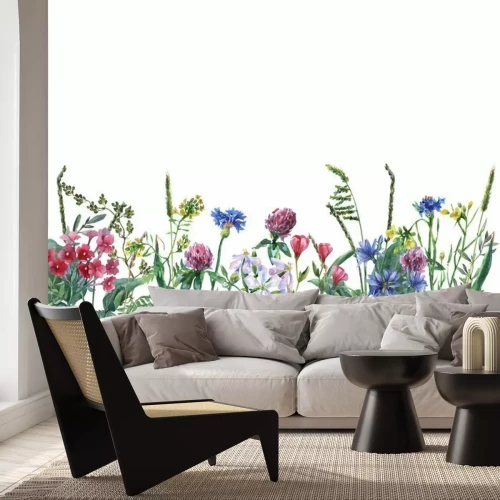 Sticker Blühende Wildpflanzen auf der Wiese