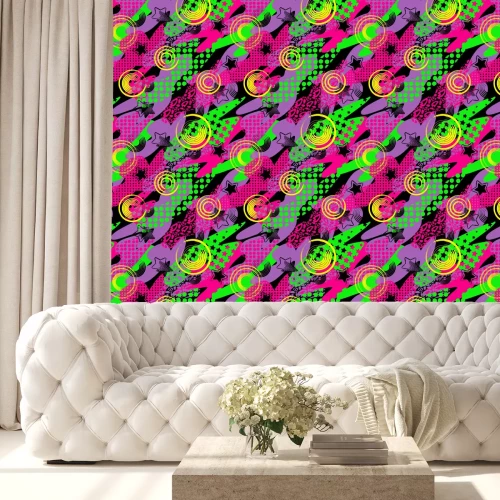 Tapete Buntes, helles Pop-Art-Graffiti