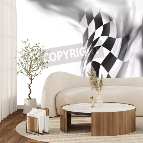 Sticker Rennen Flagge Hintergrund Vektor-Illustration