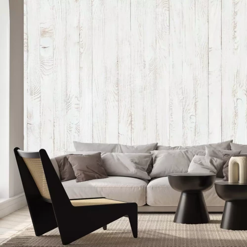 Fototapete Weiße Holzbretter