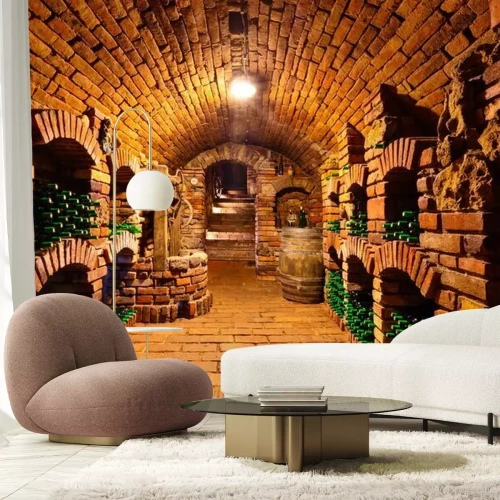 Fototapete Weinflaschen in der Weinstube