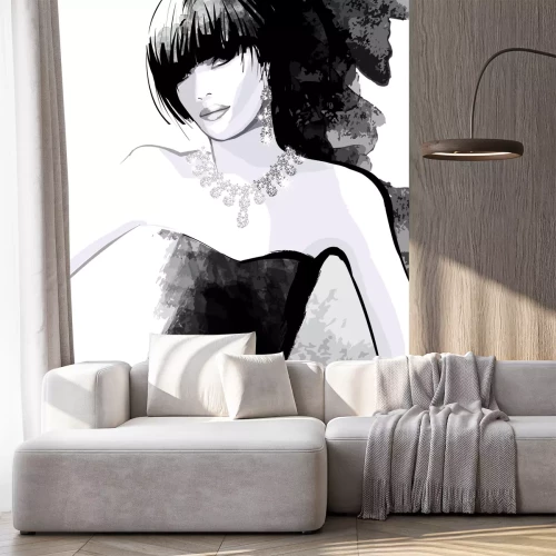 Fototapete Frauenporträt im Kleid