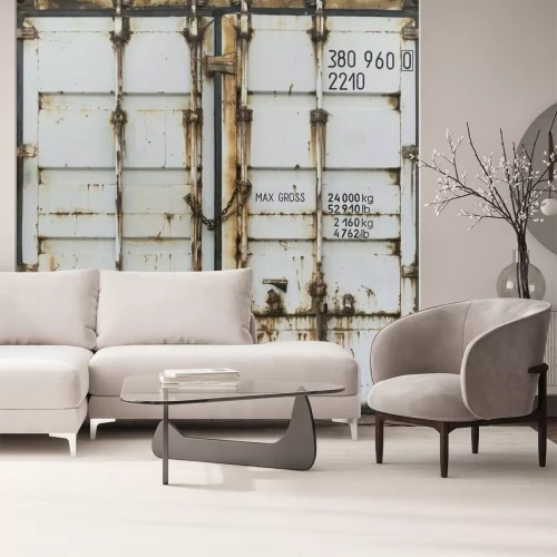 Fototapete Rostige Metallmauer