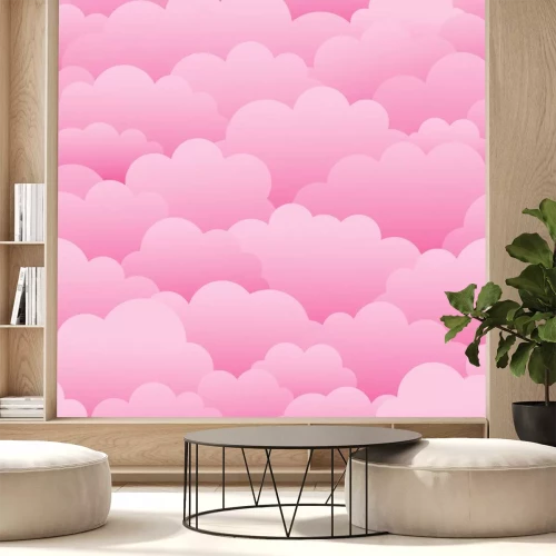 Sticker Abstrakte rosa Wolken