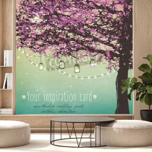 Fototapete Laternen an den Zweigen