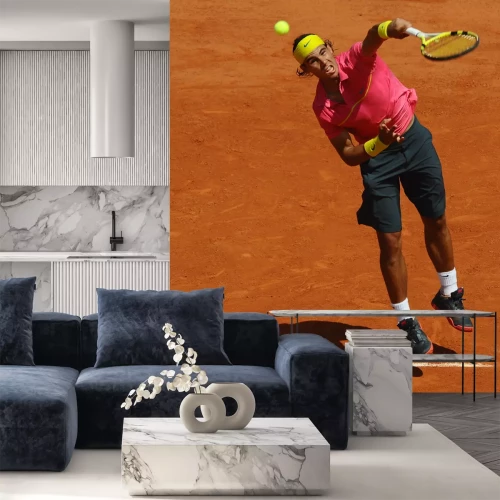 Fototapete Roger Federer auf dem Tennisplatz