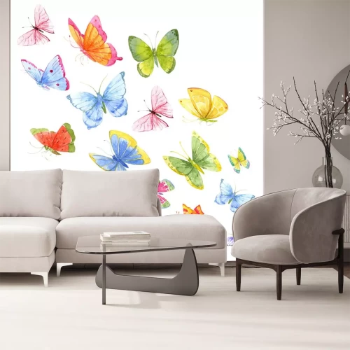 Sticker Eine Gruppe von Regenbogenschmetterlingen