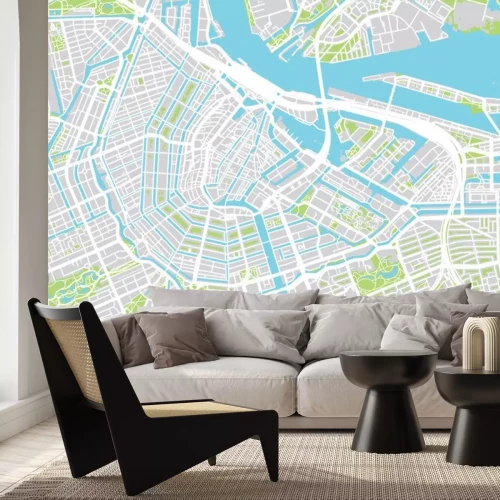 Sticker Stadtplan von Amsterdam