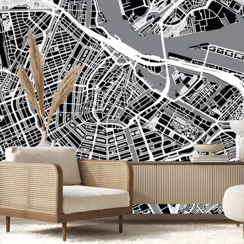 Sticker Stadtplan von Amsterdam