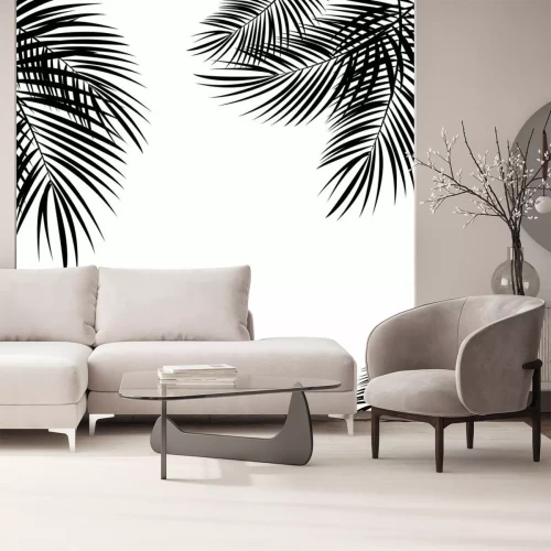 Sticker Palmenblätter in den Ecken der Grafik