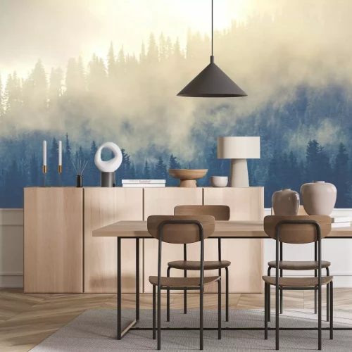 Fototapete Nebelverhangener Wald