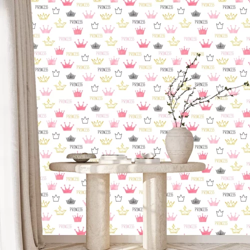 Tapete Mädchenhafte Kronen