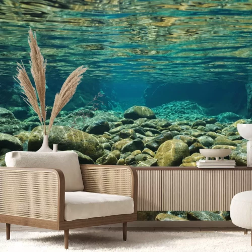 Fototapete Steine ​​im Flussbett