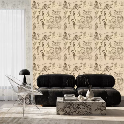 Tapete Sport-Mix - Eine Hand gezeichnet Vektor-Sammlung