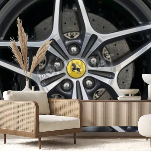 Fototapete Formel 1 Rad des Boliden