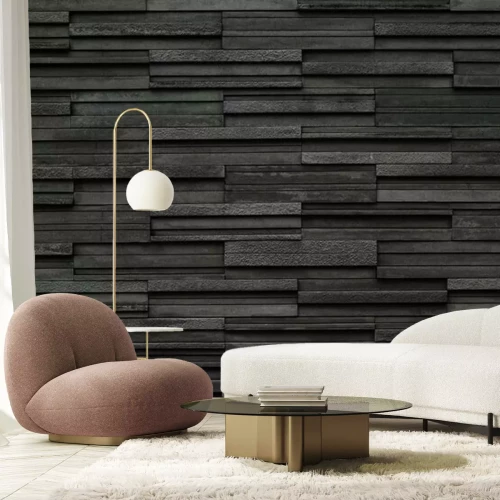 Fototapete Schwarzer 3D-Schiefer