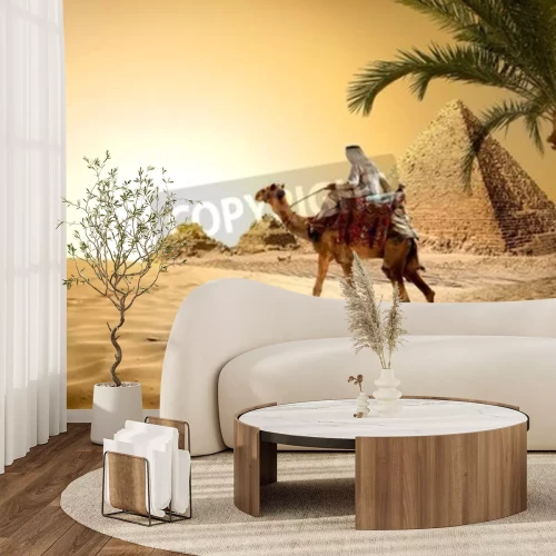 Fototapete Wüste Ägypten und Pyramide