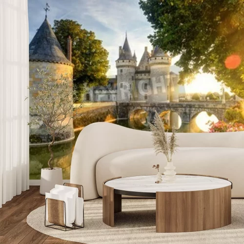 Fototapete Magisches Schloss in fabelhafter Landschaft